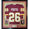 Framed Autographed/Signed Clinton Portis 35x39 Washington Burgundy Football Jersey Beckett BAS COA by Hall of Fame Sports Memorabilia