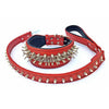 Set collar and leash. spikes & stainless steel, 2.8 inch wide. Made in Europe! by Bestia Dog Gear