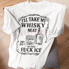 Pro-Immigrant "I'll Take My W Neat F ICE" T-Shirt by Dog Mom Hat