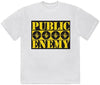 Public Enemy Public Enemy 4 Logos White Unisex Short Sleeve T-shirt (2XL) [T-Shirt] by Rock Band Apparel
