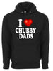 I Love Chubby Dads I Heart Fathers Funny Graphic Tee Shirt by MyWackyTees
