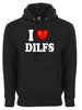 I Love Dilfs I Heart Dads Id Like To Adult Humor Funny Graphic Tee Shirt by MyWackyTees