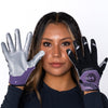 Purple & Silver EVO2 Football Gloves