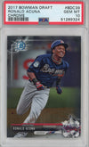 Graded 2017 Bowman Draft Chrome Ronald Acuna Jr. #BDC39 Rookie RC Baseball Card PSA 10 Gem Mint