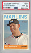 Graded 2013 Topps Heritage Jose Fernandez #H504 Rookie RC Baseball Card PSA 10 Gem Mint