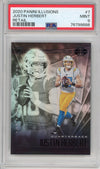 Graded 2020 Panini Illusions Justin Herbert #7 Retail Rookie RC Football Card PSA 9 Mint