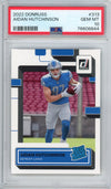 Graded 2022 Panini Donruss Aidan Hutchinson #313 Rookie RC Football Card PSA 10