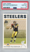 Graded 2004 Topps Ben Roethlisberger #311 Rookie RC Football Card PSA 10 Gem Mint