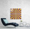 Yellow Illusion Quadro Glass Wall Art by Insigneart USA