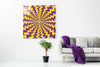 Yellow Illusion Quadro Glass Wall Art by Insigneart USA