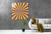 Yellow Illusion Quadro Glass Wall Art by Insigneart USA