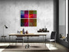 Colorful Touch Quadro Glass Wall Art by Insigneart USA
