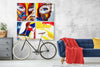 Woman and Red Quadro Glass Wall Art by Insigneart USA