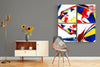 Dance of Red Quadro Glass Wall Art by Insigneart USA
