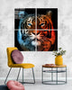 Tiger Quadro Glass Wall Art by Insigneart USA