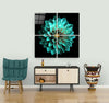 Green Chrysanthemum Quadro Glass Wall Art by Insigneart USA