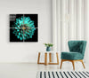Green Chrysanthemum Quadro Glass Wall Art by Insigneart USA