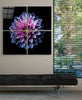 Purple Chrysanthemum Quadro Glass Wall Art by Insigneart USA