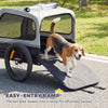 Dog Bike Trailer for Small & Medium Dogs, Universal Bicycle Coupler, Flip-Down Ramp Tailgate by Furr Baby Gifts