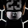 Phenom Elite Football Back Plate - Black with Chrome P Logo