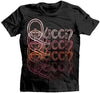 Queen Repeat Logo Black Unisex Short Sleeve T-shirt Med [T-Shirt] by Rock Band Apparel