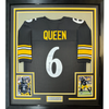 Framed Autographed/Signed Patrick Queen 35x39 Pittsburgh Black Football Jersey JSA COA by Hall of Fame Sports Memorabilia