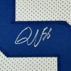 Framed Autographed/Signed Quenton Nelson 35x39 Indianapolis White Football Jersey JSA COA by Hall of Fame Sports Memorabilia