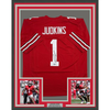 Framed Autographed/Signed Quinshon Judkins 35x39 Ohio State Red College Football Jersey Beckett BAS COA by Hall of Fame Sports Memorabilia