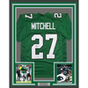 Framed Autographed/Signed Quinyon Mitchell 35x39 Philadelphia Kelly Green Football Jersey JSA COA by Hall of Fame Sports Memorabilia