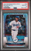 Graded 2023 Topps Bowman Mega Box Mookie Betts #20 Chrome Baseball Card PSA 10 Gem Mint