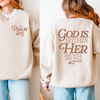 God Is Within Her Crewneck | Psalm 46:5 Sweatshirt | Faith-Based Christian Apparel by Hey Jude Graphic Tees