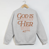 God Is Within Her Crewneck | Psalm 46:5 Sweatshirt | Faith-Based Christian Apparel by Hey Jude Graphic Tees