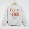God Is Within Her Crewneck | Psalm 46:5 Sweatshirt | Faith-Based Christian Apparel by Hey Jude Graphic Tees