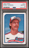 Graded 1989 Topps Randy Johnson #647 Rookie RC Baseball Card PSA 10 Gem Mint