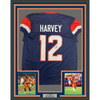 Framed Autographed/Signed R.J RJ Harvey 35x39 Denver Blue Football Jersey JSA COA by Hall of Fame Sports Memorabilia
