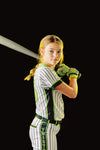 Youth Fastpitch Batting Gloves - Grey and Neon Green