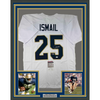 Framed Autographed/Signed Raghib Ismail Rocket 35x39 Notre Dame White College Football Jersey JSA COA