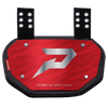 Phenom Elite Football Back Plate - Red with Chrome P Logo