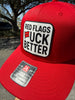 Red Flags Fuck Better Canvas Patch Trucker by Luckless Outfitters