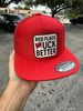 Red Flags Fuck Better | 7 Panel Canvas Patch Hat by Luckless Outfitters