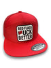Red Flags Fuck Better | 7 Panel Canvas Patch Hat by Luckless Outfitters
