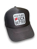Red Flags Fuck Better Trucker Hat by Luckless Outfitters