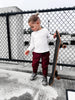 VETERAN SLIM FIT JOGGER - CRIMSON by LITTLE RAD THINGS
