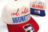 Red, White and Hair Color Snapback by Luckless Outfitters
