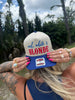 Red, White and Hair Color Snapback by Luckless Outfitters