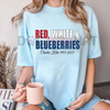 "Red White & Blueberries" Graphic Tee – Patriotic Summer Apparel, Unisex Casual Shirt by Dog Mom Hat