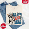 Red White & Feral Comfort Colors Tee – Funny Raccoon 4th of July Shirt by Adorb Custom Tees