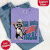 Red White & Feral Comfort Colors Tee – Funny Raccoon 4th of July Shirt by Adorb Custom Tees