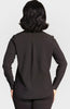 Resort Vee Long Sleeve Popover Shirt - Black by Buki