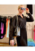 Resort Vee Long Sleeve Popover Shirt - Black by Buki